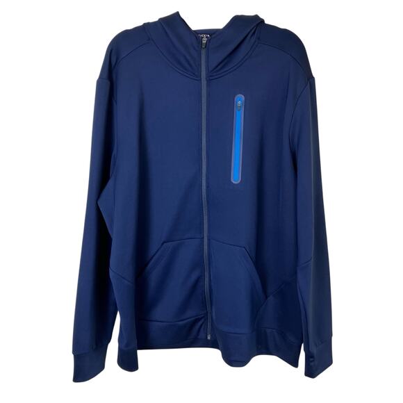 UNTUCKIT Mens 3XL Rivera Full Zip Hoodie Workout Sweatshirt Jacket Stretchy - Picture 1 of 16